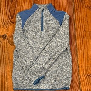 All in Motion Blue and Gray Kids Quarter-Zip Sweatshirt